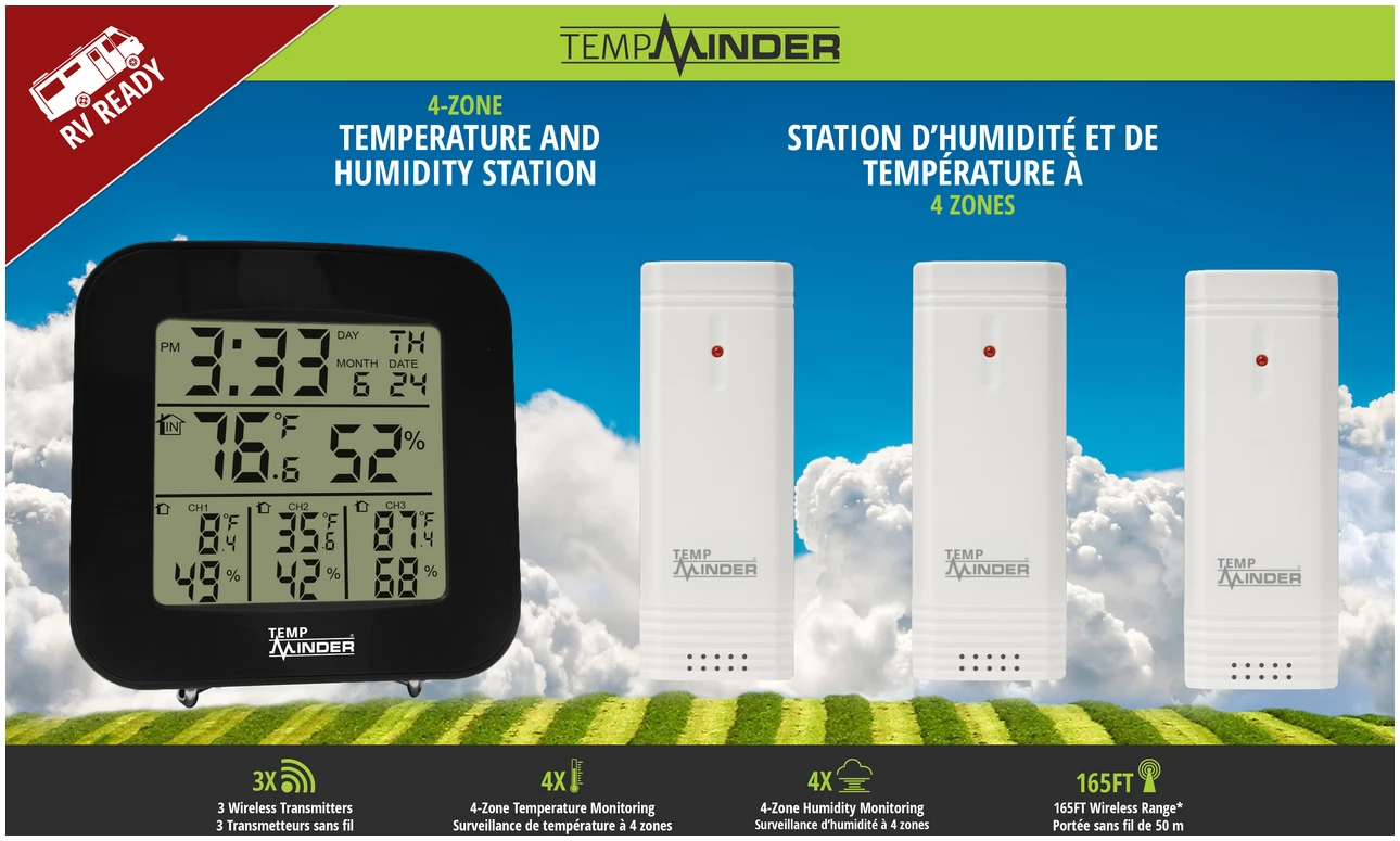 Long Range Indoor/Outdoor Thermometer/Hygrometer - Minder Research Inc.