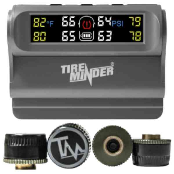 TireMinder Solar Powered Trailer TPMS, 4 Tire Kit (TPMS-TRL-4)