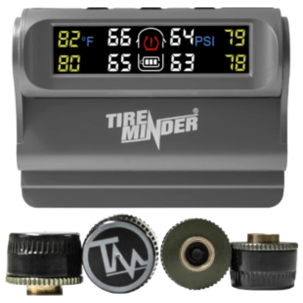 TireMinder Solar Powered Trailer TPMS, 4 Tire Kit (TPMS-TRL-4)