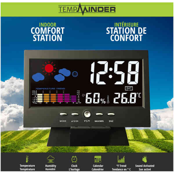 TempMinder Wireless Thermometer and Clock