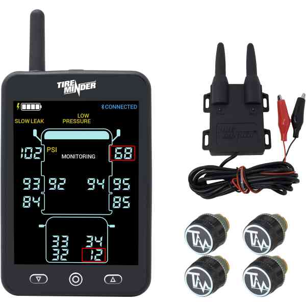 TireMinder A1AS RV TPMS with 4 Transmitters