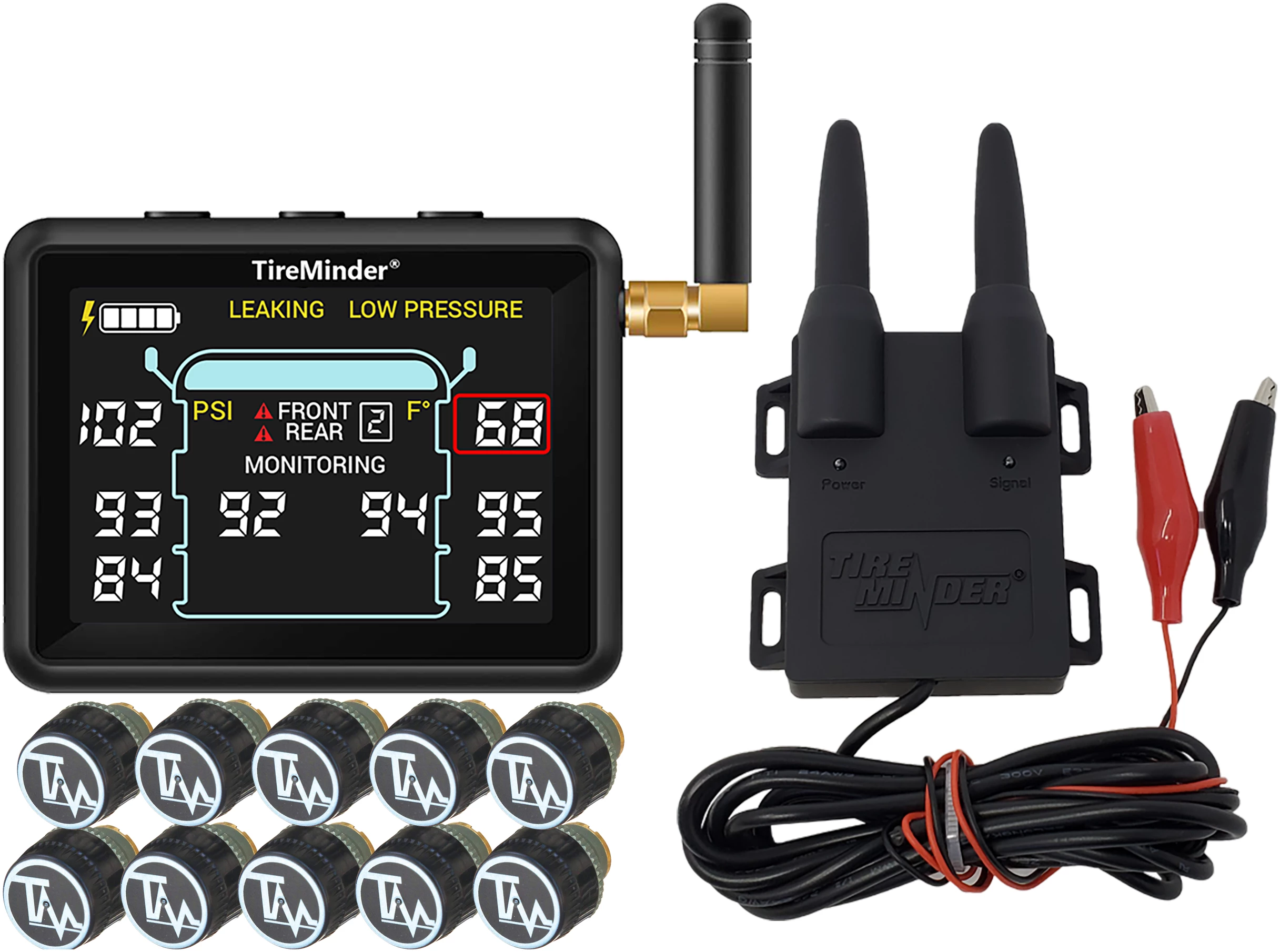 TireMinder i10 RV TPMS with 10 Transmitters 