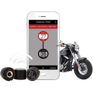 TireMinder Motorcycle TPMS with 3 Bluetooth Transmitters (CYCLE-TPMS-3)