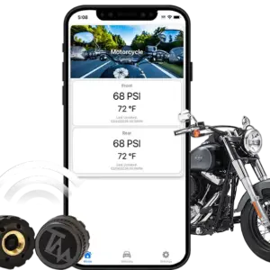 TireMinder Motorcycle TPMS with 2 Bluetooth Transmitters (TM22104)