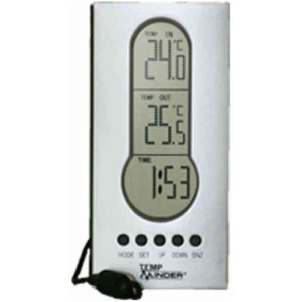 Wired Indoor Outdoor Thermometer with Clock (MRI-122AG)