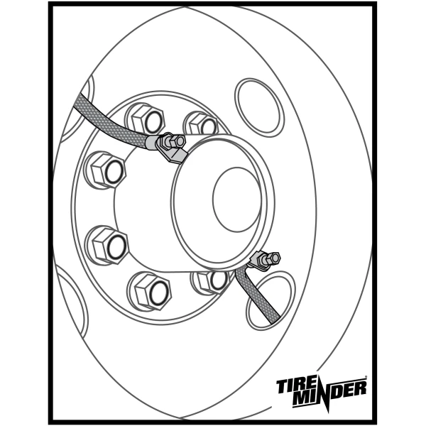 TireMinder 22 Inch Braided Steel Valve Extender Kit for Dually Wheels, Hub Mounted, 4 Pack - Image 2