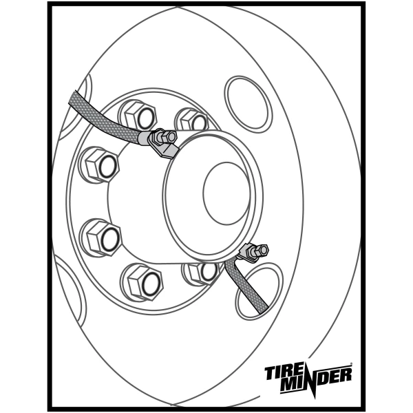TireMinder 16-19.5 Inch Braided Steel Valve Extender Kit for Dually Wheels, Hub Mounted, 4 Pack - Image 2