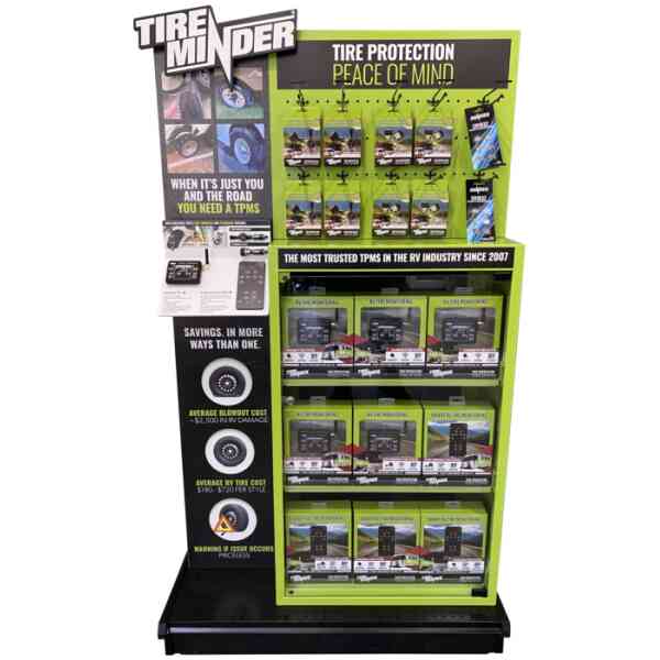 TireMinder Aluminum End Cap Display