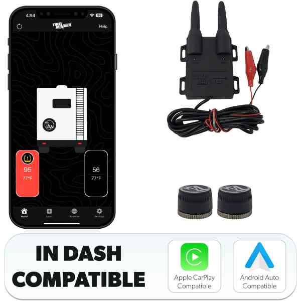 TireMinder Single Axle Smart TPMS - Android Auto and Apple CarPlay Compatible